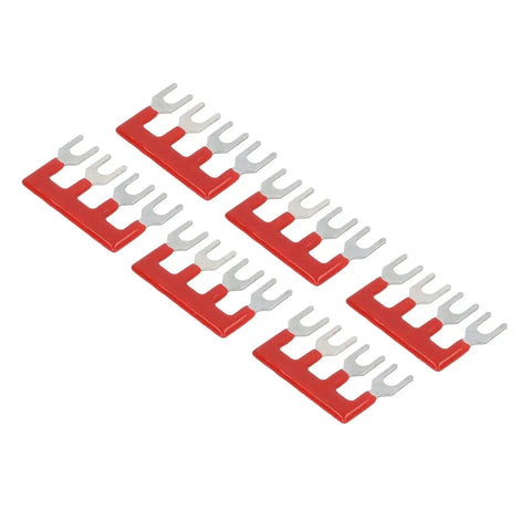 Cuttable Fork Type Jumper Block Terminal Strips 100V 15A Pack Of 15 With PVC Flame Retardant Shell Premium Copper Conductor