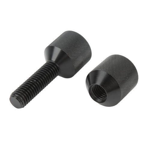 Two Hole Pipe Flange Alignment Pins in anodized black aluminum, showing threaded pins for quick bolt hole alignment.