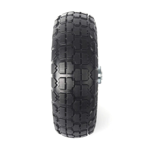 4-Pack 10-Inch Solid Rubber Tire Wheels Replacement 4.10/3.50-4 No Flat With 5/8 Bearings And 2.2 Inch Offset Hub