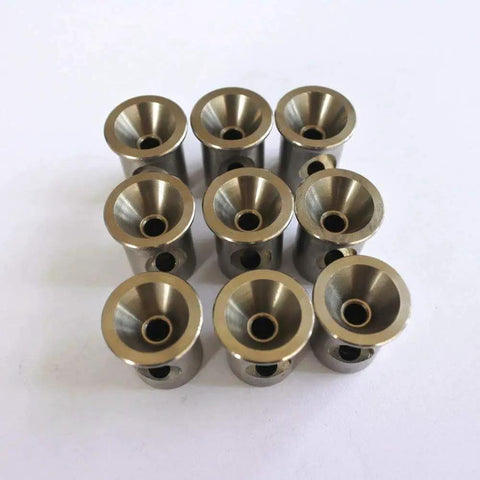 Waterjet Spare Parts Mixing Chamber for Waterjet Cutting Machines Replacement High Precision Component for Durable Performance Fits Most Water Jet Cutters Ideal for Maintenance and Upgrades Free Shipping on Two Pack metal components on white background