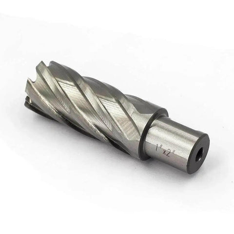 Rugged HSS Annular Cutter For Magnetic Drill Press JESTUOUS 3/4 Inch Weldon Shank, 1 Inch Cutting Diameter tool on white background.