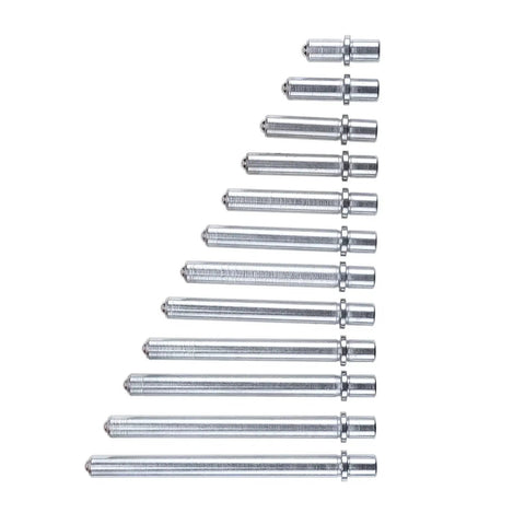 Set of metal calibration rods for 2-6 Inch Bore Gauge With 0.001 Inch Deep Measurement For Engine Holes And Cylinder Sizing.