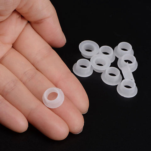 10 Pcs Flanged Sleeve Bearings Nylon Bushings For Shaft 6.7mm Bore 8.5mm OD 5mm Length Flange Diameter 12.2mm Flange Thickness 1mm
