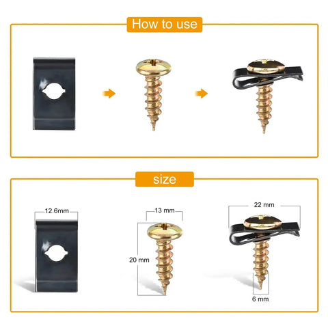 Installation guide for 170 Piece Car U Clip And Screw Kit With 9 Sizes For Universal Auto Interior Dash Door Panel Replacement Parts