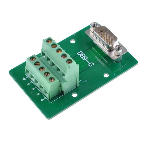 DB9 Male DIN Rail Terminal Block Module For 9 Pin D Sub RS232 Breakout Adapter With Screw Terminals