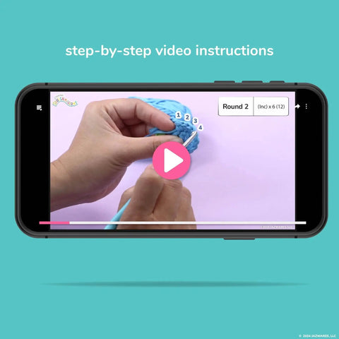 Video instructions for Bluebird Crochet Kit For Beginners With Pre Started Magic Loops Yarn Crochet Hook Starter Hooks