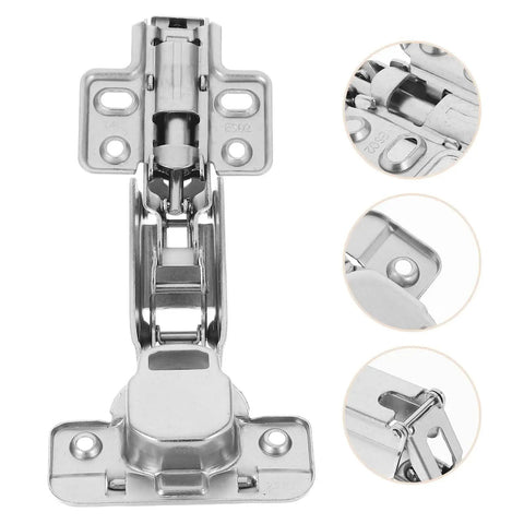 Two Pack 165 Degree Soft Close Cabinet Hinges With Concealed Metal Dampening For Kitchen Cabinets Wardrobes And Shoe Cabinets Finger Safe Durable Steel Hardware Semi Cover Overlay