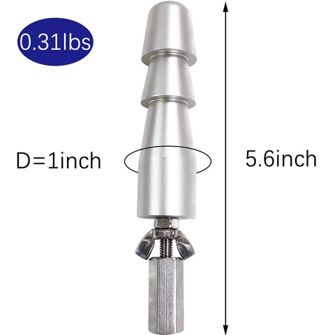 Adjustable 24V Reciprocating Linear Actuator With Remote Control and Speed Controller, metal component dimensions shown, 5.6 inches length.