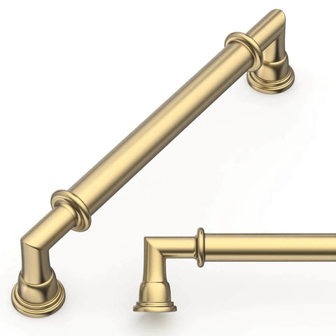 10 Pack Champagne Bronze Cabinet Pulls For Kitchen Cabinets And Drawers, 5 Inch Hole Center, Heavy Duty Solid Zinc Alloy Handles