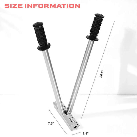 Two-In-One Hand Seamer For Standing Seam Roofing And Siding, Heavy-Duty Vertical Seams Drip Edge Hem Bender, shown with dimensions.