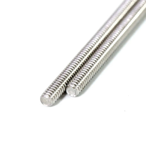 Stainless Steel Fully Threaded Rod Quarter Inch 20 TPI 12 Inch Right Hand 4 Pack close-up