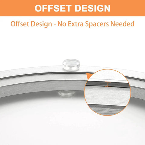 Heavy Duty 12 Inch Lazy Susan Bearing Kit With Metal Turntable Ring 300mm Offset Design Close-up Showing No Extra Spacers Needed