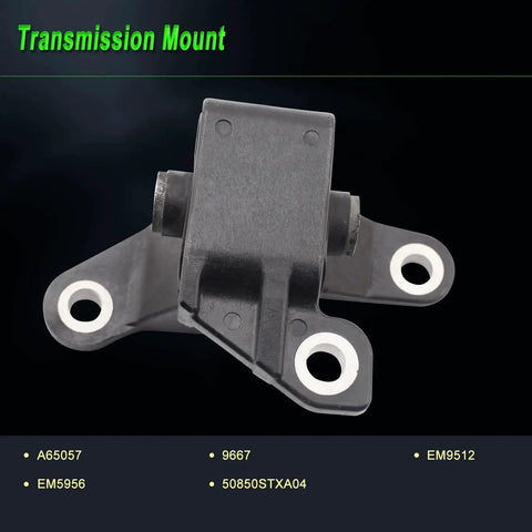 Transmission mount from Engine Motor Mount Set For 2011 Through 2016 Odyssey 3.5L Touring Elite Replacement Beefs Up Vibration And Ride Quality Includes OE Numbers A4587 A65057 A4575EL A65017EL Set Of Four