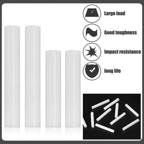 Expanding Plastic Screw Anchors 200 Pcs 3/16 Inch Hole 1-1/2 Inch Length White Anchors For Concrete Masonry Tile And Cement Bolt Expansion Tubes