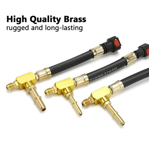 Fuel Pressure Test Kit 0 To 100 PSI With SAE Adapters For Universal Engines showing brass connectors