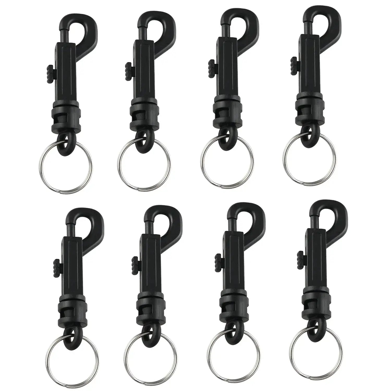 360 Degree Swivel Snap Keychain Clips – 8 Pack Durable...