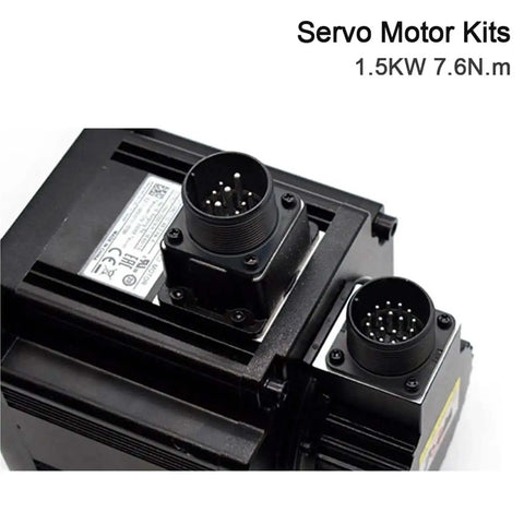 Black 1.5 kW B2 Series With 3M Cable For Automated Industry Without Brake, ASD B2 1521 B ECMA E21315RS motor with connectors