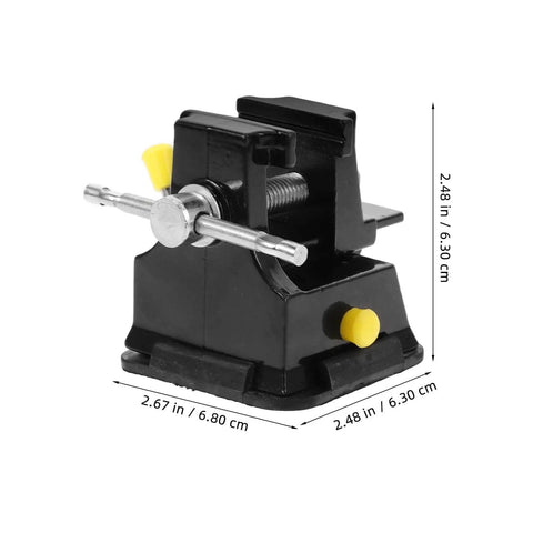 Tiny Bench Vise With Suction Base For Portable Table Mount, Quick Install Clamp For Jewelry Making, Watches, DIY Crafting