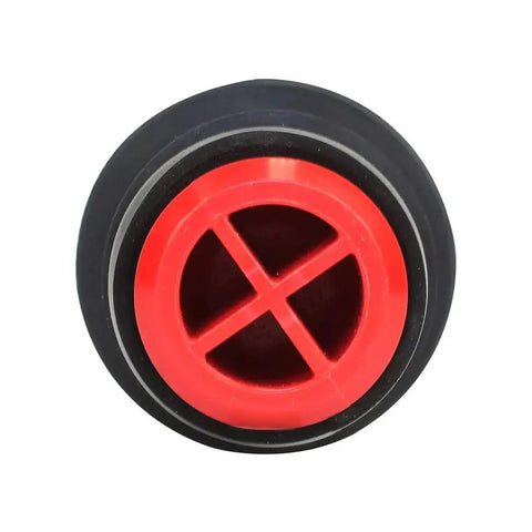 PlugAll Mechanical Test Plug for Drains and Cleanouts by Danco, showing red gasket, fits 1-1/2 inch and 2 inch pipes for DWV testing.