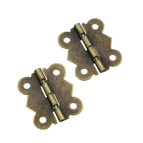 Butterfly Hinge Set 30 Pieces 30x25mm Bronze Iron Vintage Style Hardware For Jewelry Boxes Small Cabinets And Drawers With Screws