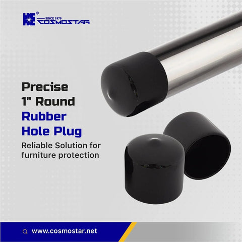 1 Inch Round Rubber Hole Plugs End Caps For Metal Tubing Fences And Furniture Legs Durable Black