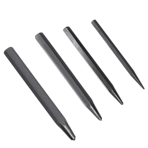 Center Punch Kit Four Piece Set For Metal Marking Built Tough From Hardened Steel