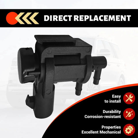 Beefed-Up 4x4 Vacuum Solenoid Locking Hub Actuator Replacement for 2007-2024 Ford F150, black, side view.