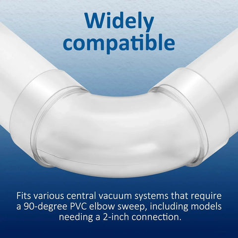 3 Pack Replacement Central Vacuum 90 Degree Elbow Fittings For 2 Inch Vacuum Pipe To Prevent Clogs And No Fuss Install LEFITPA Compatible