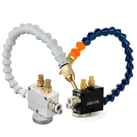 Mist Coolant Lubrication Spray System For CNC Lathes Milling Drills Engravers 8mm Pipe Cooling With Magnetic Attachment Sprayer