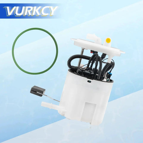 Electric Fuel Pump Module Assembly With Sending Unit For 2011 2012 2013 2014 2015 Dodge Durango And Jeep Grand Cherokee V6 3.6L Drop In Left Side Replacement Replaces E7271M FG0856, side view with entering pipes and wiring harness.