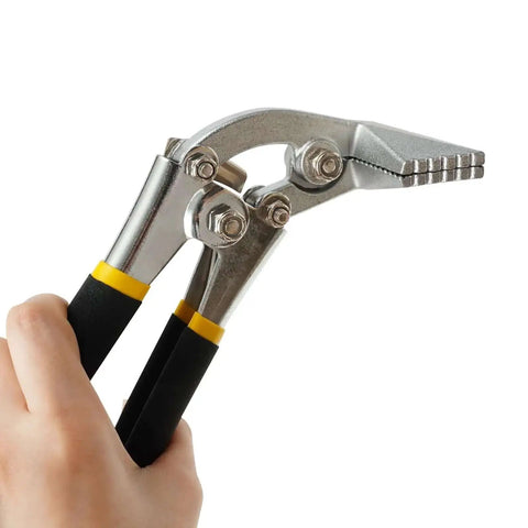 Sheet Metal Hand Seamer With 6.35mm Straight And Curved Jaw, Heavy Duty Bending Tool For Keel Bending In Door And Window Frames, held in hand