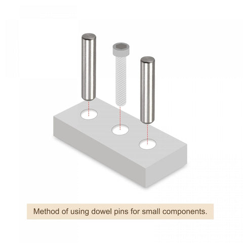 304 Stainless Steel Dowel Pins 3x20mm Round Head Flat Chamfered End 50 Pack For Furniture Shelves Bunk Beds Woodworking Alignment
