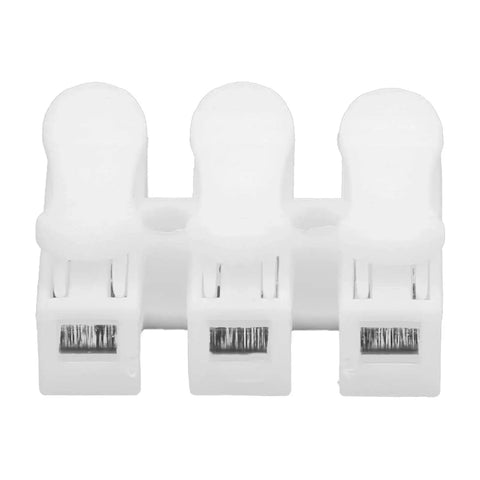 Front view of Pro Grade Heavy Duty Quick Connector Cable Clamp Terminal Block With Spring Steel Contacts, Flame Retardant Engineering Plastic Housing