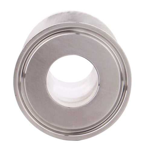 Sanitary tri-clamp tube adapter, stainless steel 304, 1.5 in tri-clamp, 1 in tube OD, 4 in length