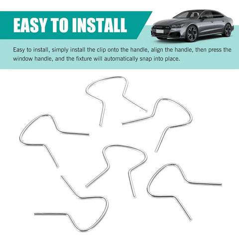 20 Piece Car Window Crank Retainer Clip Set for Most Vehicles, Universal Metal Window Handle Retainer Clips easy install