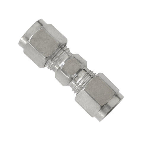 Goldpea stainless steel 304 compression union, 8mm OD to 8mm OD tube fittings, pack of 2