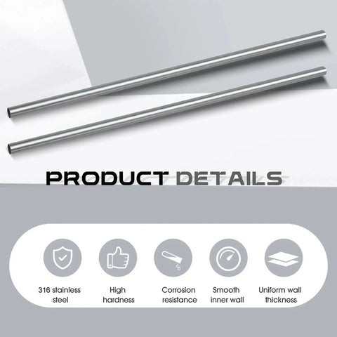 Two Pack 316 Stainless Steel Tubing 1 Inch Outer Diameter 25mm 16 Gauge One And A Half Millimeter Wall 48 Inch Length Each