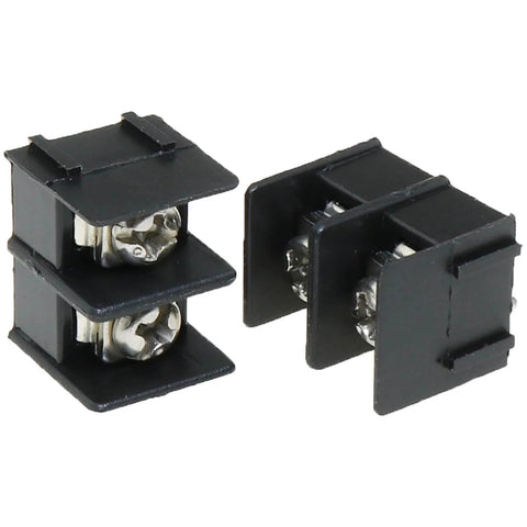 10 Pack Black 2 Position Plug And Play Terminal Block Connector 7.62mm Pitch PCB Mount Plastic Screw Terminal Block For Small Electronics