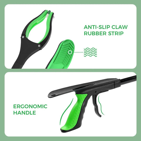 51 Inch Extra Long Grabber Reacher Tool With Foldable Design, Magnetic Tip, 360 Degree Rotating Anti Slip Claw detail view