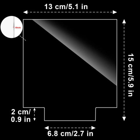 Clear Cast Acrylic Sheets 4mm Thick Pack of 12 for DIY Laser Cutting Engraving and LED Light Base Panels 5.9 by 5.1 Inches Square