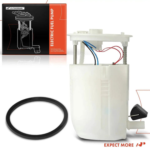Electric Fuel Pump Module Assembly Replacement For Toyota Venza 2009 2010 2011 2012 2013 2014 2015 2.7L L4 Gas Engine Plug And Play Direct Fit OE Replacement With Sending Unit Float Reservoir Strainer Sealing Ring 1 Year Unlimited Miles showing pump and sealing ring in front of packaging