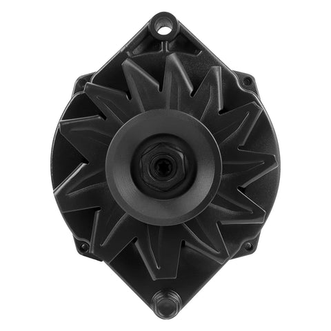 Front view of 120 Amp Beefed Up One Wire GM Alternator Self Exciting High Output 12V 10SI Style for Chevy Cars