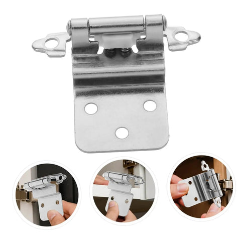 Heavy Duty Recessed Cabinet Hinges With Self Closing Design For Kitchen And Bathroom, 8 Pack, High Load Capacity, Durable Metal Hardware