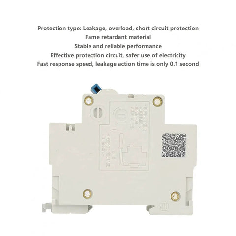 Back view of 230V 80A 100A 125A Air Circuit Breaker DZ47-125 1P Miniature Circuit Breaker Quick Response For Home and Workshop