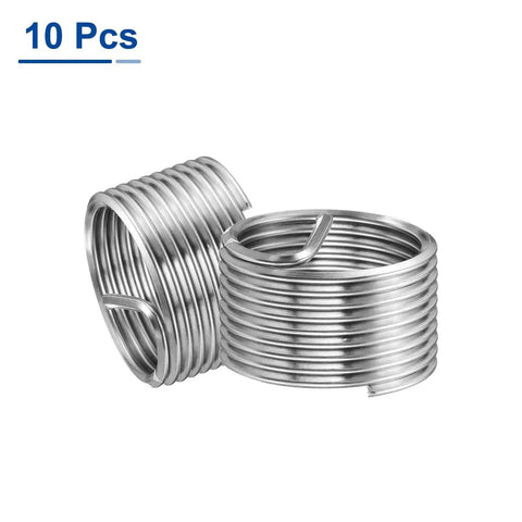 10 Pack M18x1.5 Wire Thread Inserts 1D 18mm Effective Length 304 Stainless Steel Helical Coiled Type Thread Repair Kit