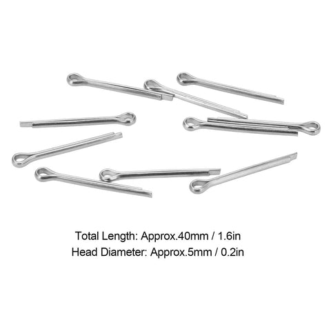 Stainless Steel Cotter Pins For Bike Brake Pads 10 Piece Set Heavy Duty Hairpin Clips And Retaining Pins For Disc Brake Systems And Hitch Pin Locks