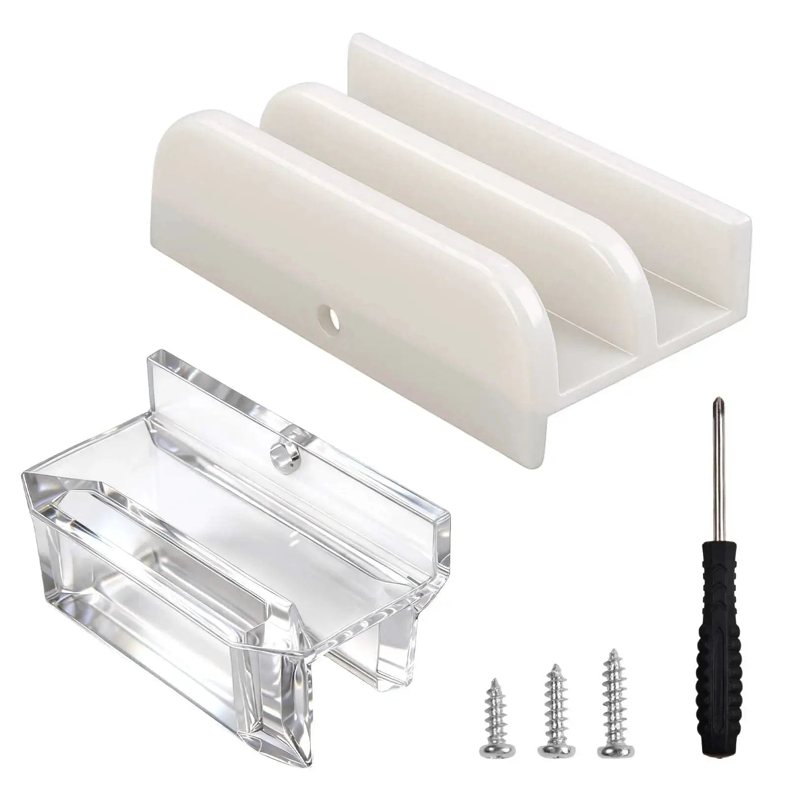 Sliding Shower Door Bottom Guide Rail Set For 1/2 Inch...