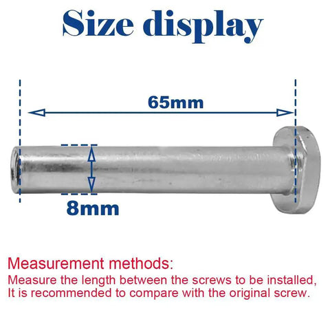 M8x65mm axle bolt size display for Rear Wheel Screw Set for Foldable Micro Mini 3 Wheel Kids Scooter Fix Kit