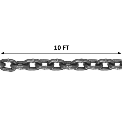 10 ft alloy steel chain sling with heavy-duty links for lifting engines