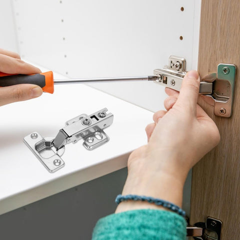 Installation of Soft Closing Frameless Cabinet Hinges Two Pack For Replacement Doors With Hydraulic Slow Close Hidden Damping Clean Modern Look